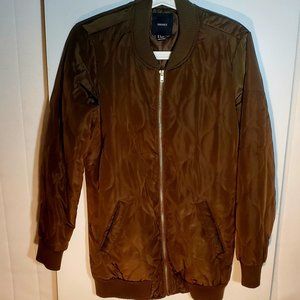 Men's FOREVER 21 Brown Bomber Jacket Sz S EUC